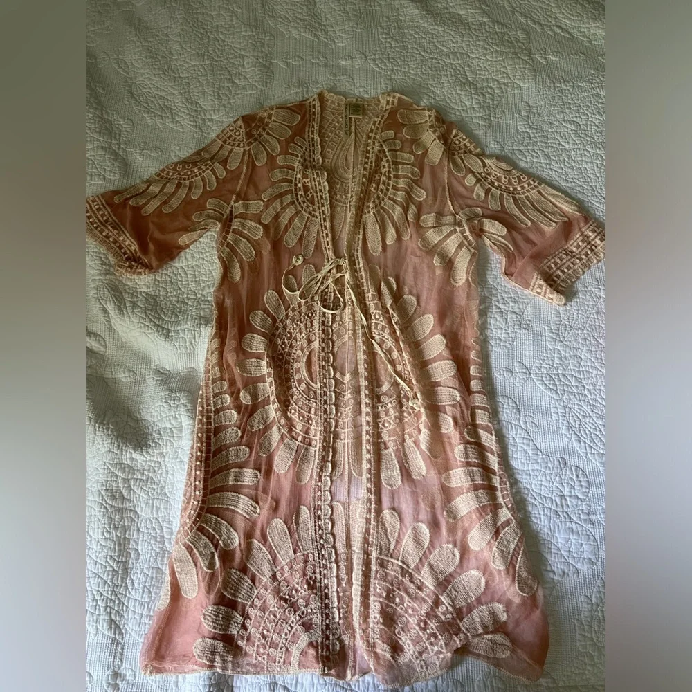 Forgotten Grace Pink Lace Women’s Kimono - Picture 7 of 11